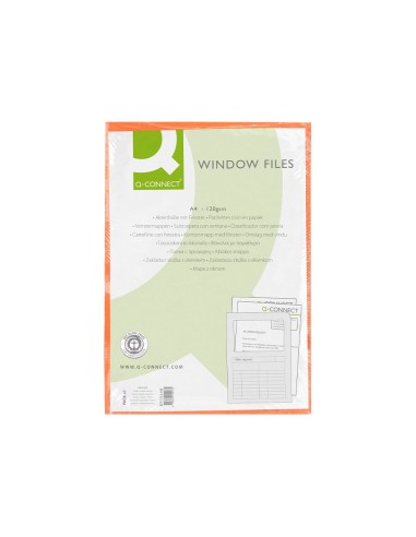 SUBCARPETA C/VENTANA A4 120 GR. Q-CON. NARANJA