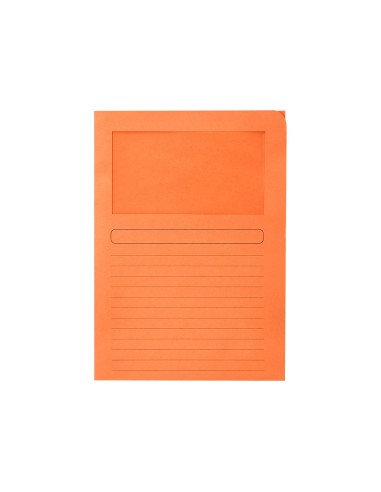 SUBCARPETA C/VENTANA A4 120 GR. Q-CON. NARANJA