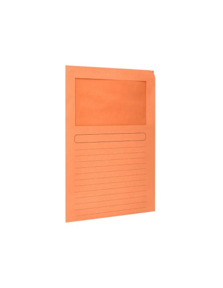 SUBCARPETA C/VENTANA A4 120 GR. Q-CON. NARANJA