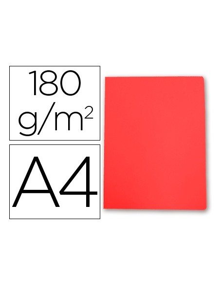 SUBCARPETA A4 180 GR. GIO ROJO PASTEL C/50