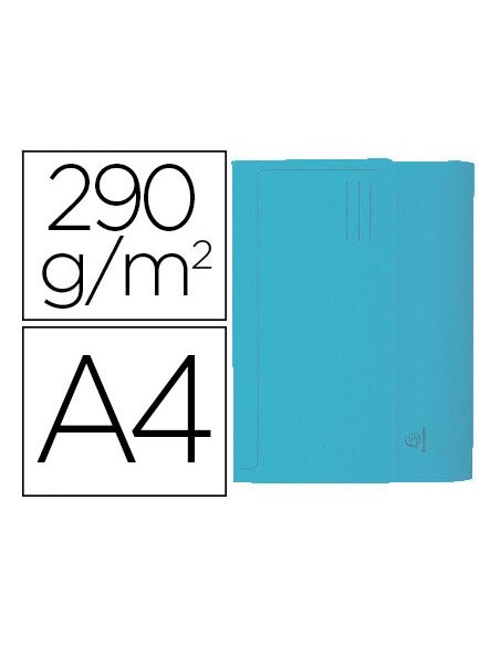 SUBCARPETA A4 290 GR. EXACOMPTA C/BOLSA AZUL C/50
