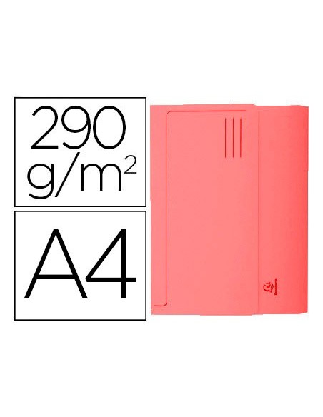 SUBCARPETA A4 290 GR. EXACOMPTA C/BOLSA ROJO C/50
