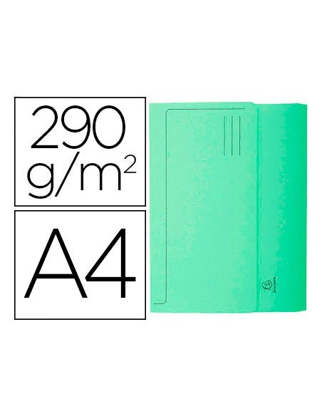 SUBCARPETA A4 290 GR. EXACOMPTA C/BOLSA VERDE 50 UD.