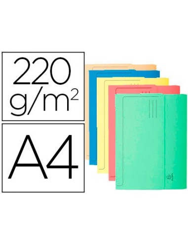 SUBCARPETA A4 220 GR. EXACOMPTA C/BOLSA COLORES SURTIDOS