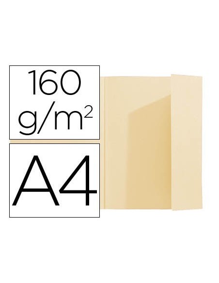 SUBCARPETA A4 160 GR. EXACOMPTA 1 SOLAPA CREMA C/100