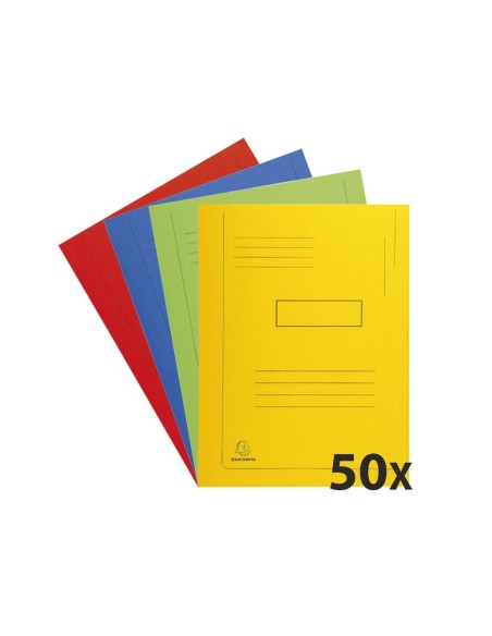 SUBCARPETA RECICLADA A4 280 GR. EXACOMPTA 2 SOLAPAS COLORES SURTIDOS