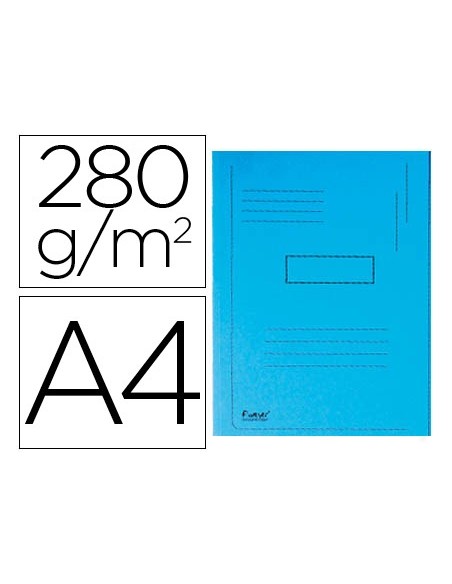 SUBCARPETA RECICLADA A4 280 GR. EXACOMPTA 2 SOLAPAS AZUL