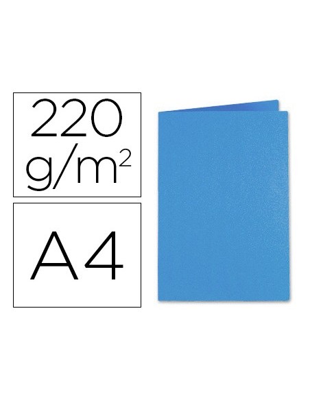 SUBCARPETA A4 220 GR. EXACOMPTA AZUL OSCURO 100 UD.
