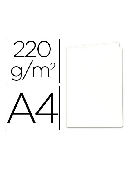 SUBCARPETA A4 220 GR. EXACOMPTA BLANCO 100 UD.