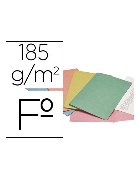 SUBCARPETA FL 180 GR. LIDERPAPEL COLORES SURTIDOS PASTEL 25 UD.