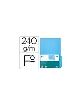 SUBCARPETA CARTULINA  FL. PESTAÑA INFERIOR 240G/M2 AZ. 2