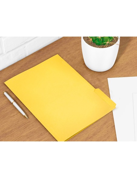 SUBCARPETA CARTULINA  A4 PESTAÑA INFERIOR 240G/M2 AM.