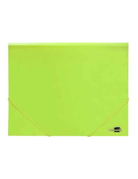CARPETA GOMAS LIDERPAPEL A4 PP 3 SOLAPAS AM. FLUOR