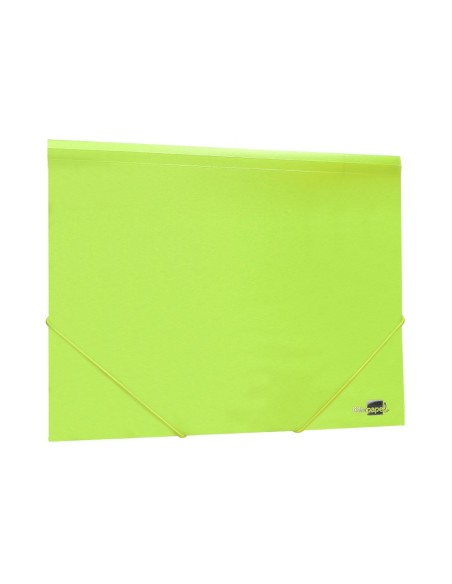 CARPETA GOMAS LIDERPAPEL A4 PP 3 SOLAPAS AM. FLUOR