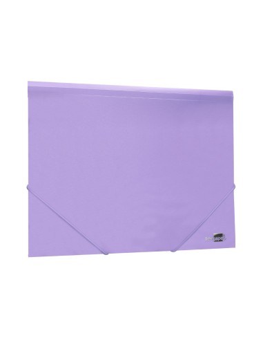 CARPETA GOMAS LIDERPAPEL A4 PP 3 SOLAPAS LAVANDA