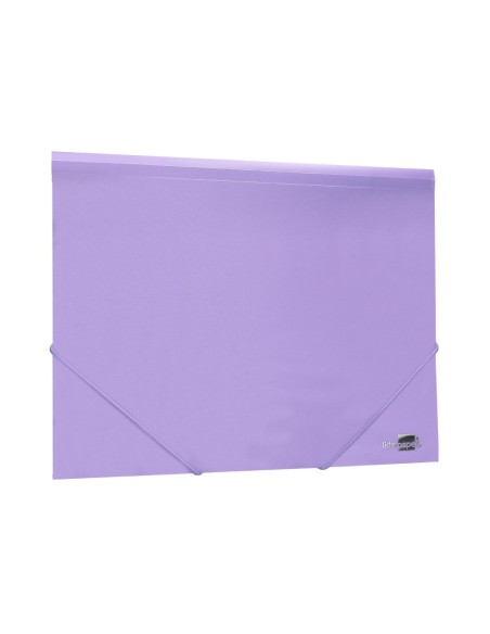 CARPETA GOMAS LIDERPAPEL A4 PP 3 SOLAPAS LAVANDA