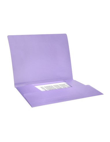 CARPETA GOMAS LIDERPAPEL A4 PP 3 SOLAPAS LAVANDA