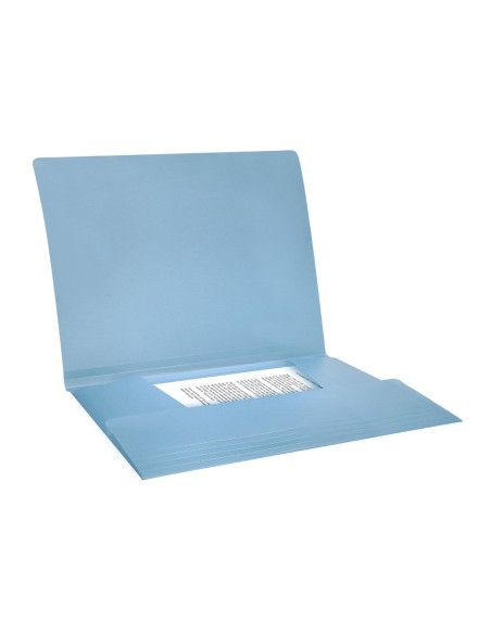 CARPETA GOMAS LIDERPAPEL A4 PP 3 SOLAPAS CELESTE