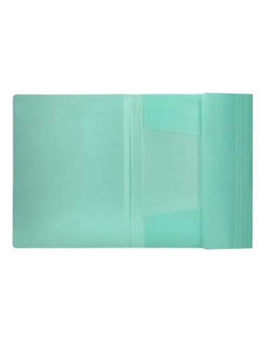 CARPETA GOMAS LIDERPAPEL A4 PP 3 SOLAPAS VE.