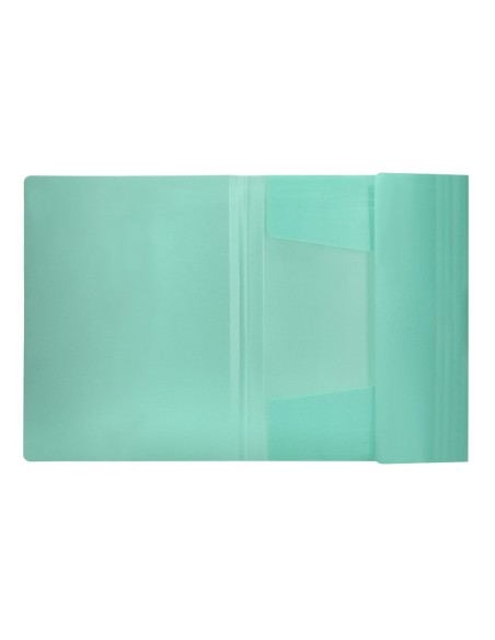 CARPETA GOMAS LIDERPAPEL A4 PP 3 SOLAPAS VE.