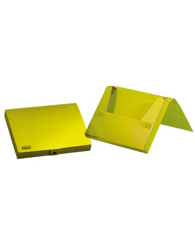 CARPETA PORTADOC. LIDERPAPEL A4 PP LOMO 25MM AM. FLUOR C/GOMAS