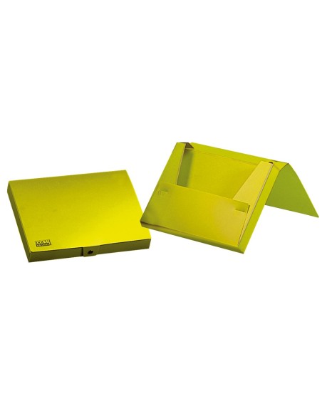 CARPETA PORTADOC. LIDERPAPEL A4 PP LOMO 25MM AM. FLUOR C/GOMAS