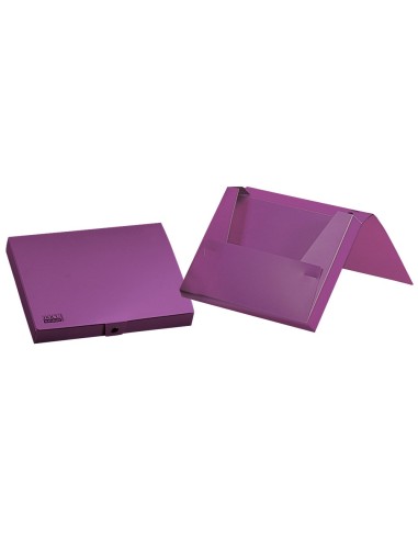 CARPETA PORTADOC. LIDERPAPEL A4 PP LOMO 25MM LAVANDA C/GOMAS