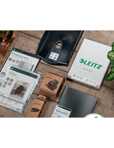 CARPETA LEITZ RECYCLE GOMAS 3 SOLAPAS A4 PP. NG.