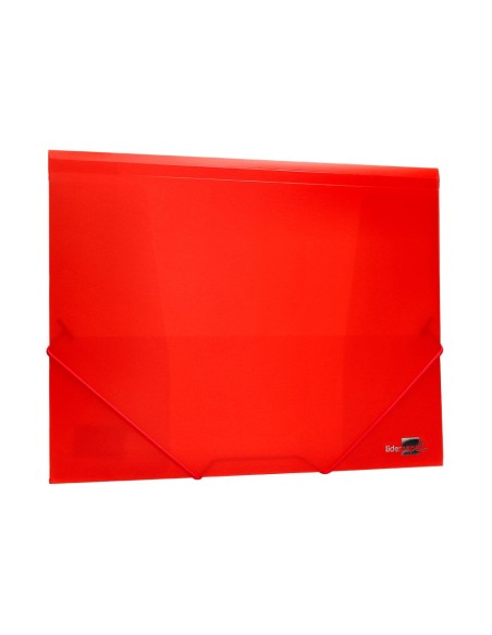 CARPETA GOMAS LIDERPAPEL A4 PP 3 SOLAPAS RJ. TPTE.