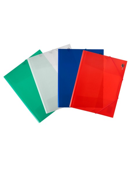 CARPETA GOMAS LIDERPAPEL A4 PP 3 SOLAPAS VE. TPTE.