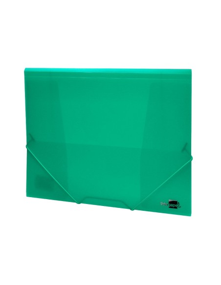 CARPETA GOMAS LIDERPAPEL A4 PP 3 SOLAPAS VE. TPTE.