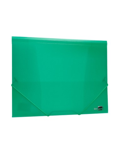 CARPETA GOMAS LIDERPAPEL A4 PP 3 SOLAPAS VE. TPTE.