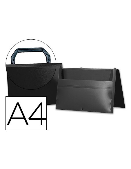 CARPETA BEAUT.PORTADOC.BROCHE 34865 PP DIN A4 NEGRA C/ASA