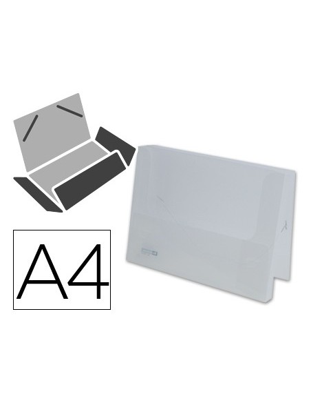 CARPETA PORTADOC. LIDERPAPEL A4 PP LOMO 25MM TPTE. C/GOMAS
