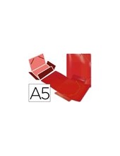 CARPETA GOMAS LIDERPAPEL A5 PP 3 SOLAPAS RJ. 2
