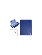 CARPETA GOMAS LIDERPAPEL FL PVC 3 SOLAPAS AZ. 2