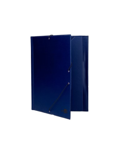 CARPETA GOMAS LIDERPAPEL FL PVC 3 SOLAPAS AZ.