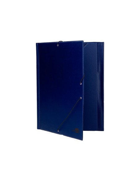 CARPETA GOMAS LIDERPAPEL FL PVC 3 SOLAPAS AZ.