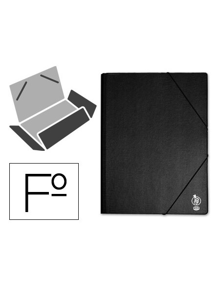 CARPETA GOMAS LIDERPAPEL FL PVC 3 SOLAPAS NG.