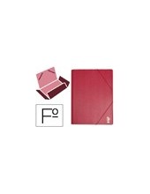 CARPETA GOMAS LIDERPAPEL FL PVC 3 SOLAPAS BURDEOS 2