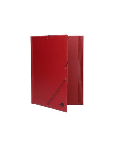 CARPETA GOMAS LIDERPAPEL FL PVC 3 SOLAPAS BURDEOS