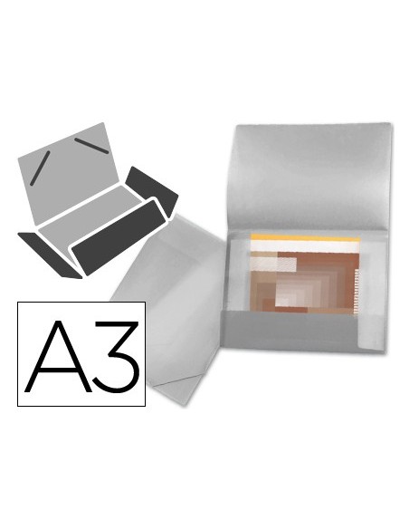 CARPETA BEAUT.PORTADOC.44804 SOL.PP DIN A3 INCOLORA SERIE FROSTY LOMO