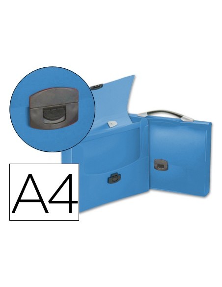 CARPETA BEAUT.PORTADOC.BROCHE 34622 PP DIN A4 AZUL TPTE.C/ASA