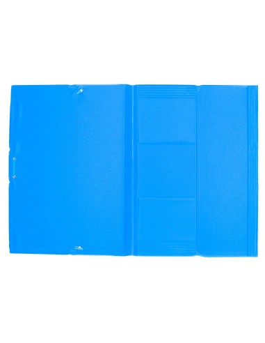 CARPETA GOMAS LIDERPAPEL FL PVC 3 SOLAPAS CEL.