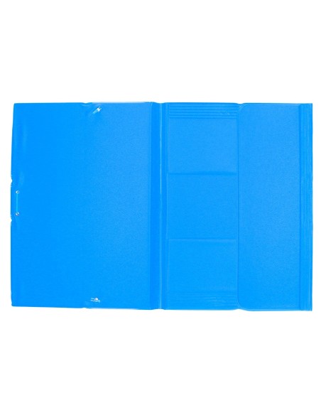 CARPETA GOMAS LIDERPAPEL FL PVC 3 SOLAPAS CEL.