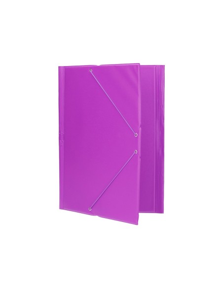 CARPETA GOMAS LIDERPAPEL FL PVC 3 SOLAPAS LILA