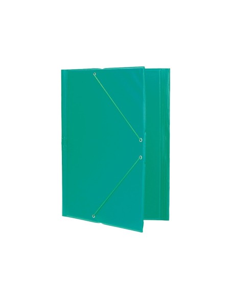 CARPETA GOMAS LIDERPAPEL FL PVC 3 SOLAPAS VE. PISTACHO