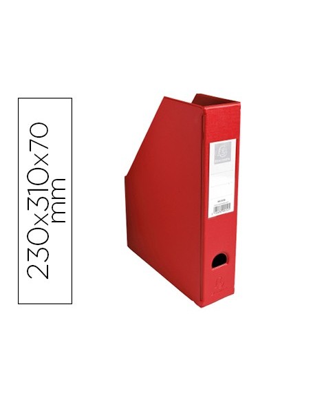 REVISTERO EXACOMPTA PVC LOMO 70MM COLOR ROJO 230X310X70 MM