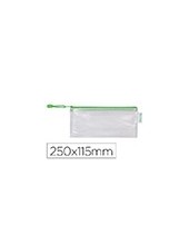 BOLSA MULTIUSOS TARIFOLD PVC 250X115MM AP.SUP.PORTABOLIGRAFO VE. 2