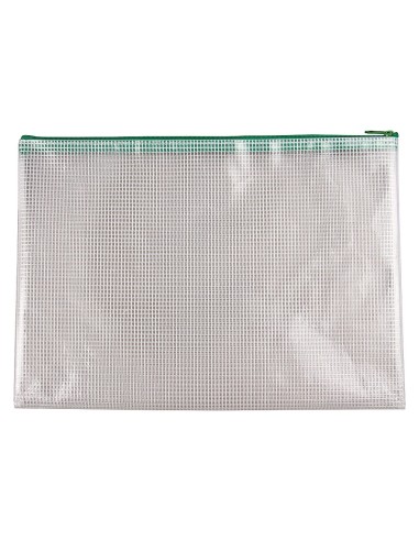 BOLSA MULTIUSOS Q-CON.PVC A4 APERTURA SUPERIOR CREMALLERA VER.